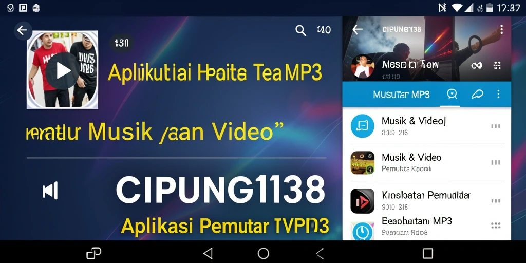 Tampilan antarmuka utama CIPUNG138 dengan fitur Pemutar MP3.
