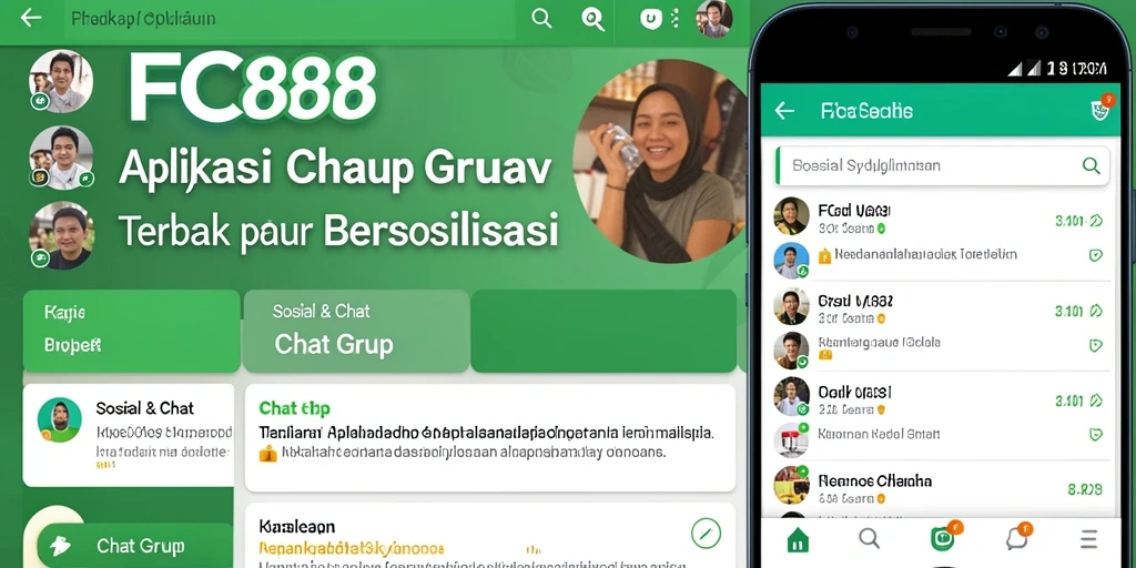 Antarmuka aplikasi FC888 yang intuitif dengan fitur Chat Grup.