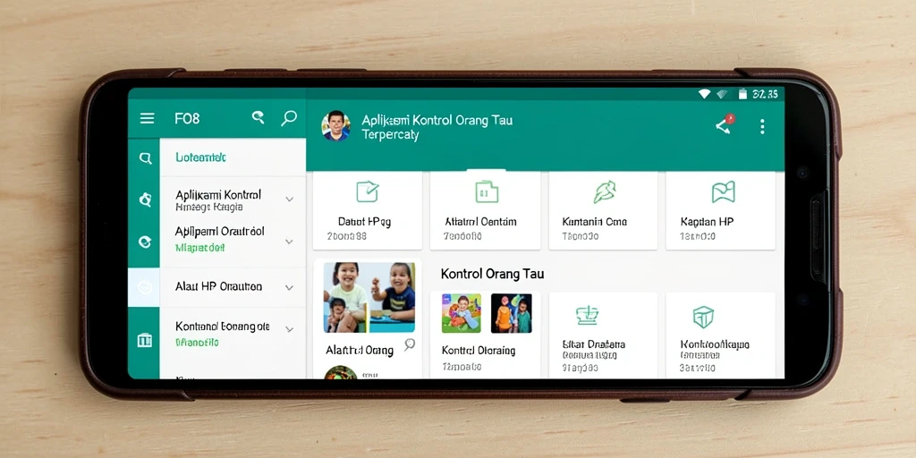 Tampilan antarmuka FO8 dengan fitur kontrol orang tua yang lengkap.