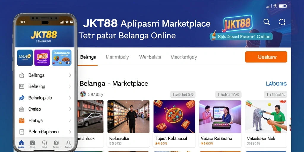 Tampilan antarmuka aplikasi JKT88 yang modern dan interaktif.