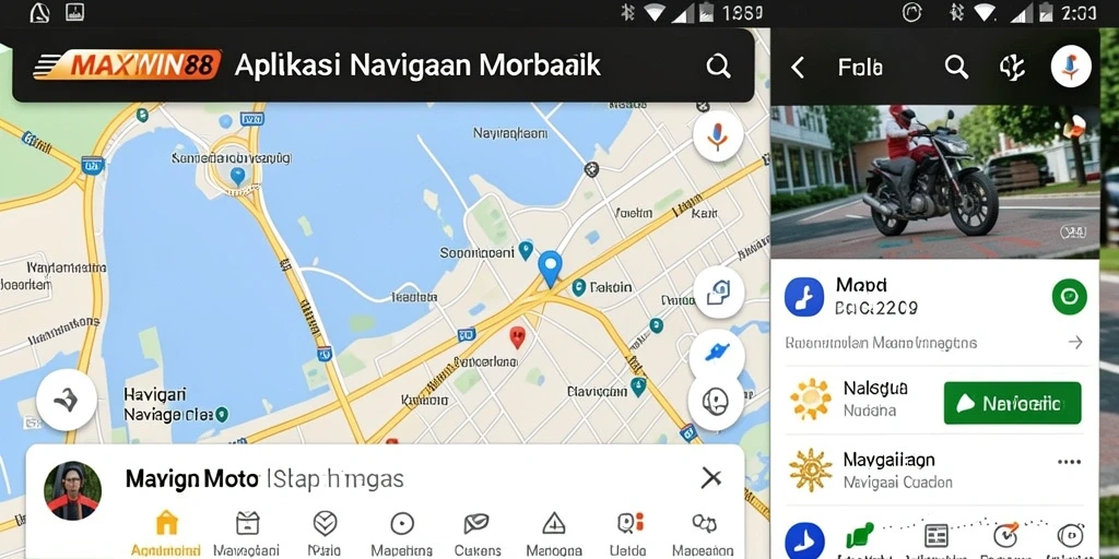 Tampilan antarmuka aplikasi MAXWIN88 untuk navigasi motor.