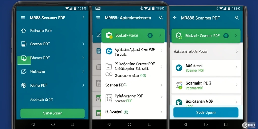 Antarmuka intuitif MR888 untuk pemindaian PDF dengan fitur pengeditan.