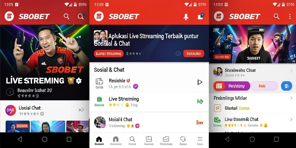Antarmuka SBOBET menampilkan fitur Live Streaming yang menarik dan interaktif.